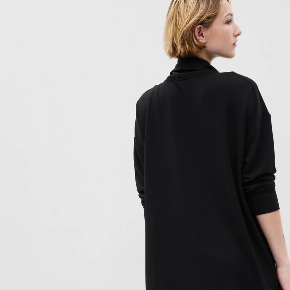 NWT Black GapFit Super Soft Modal Open Cardigan